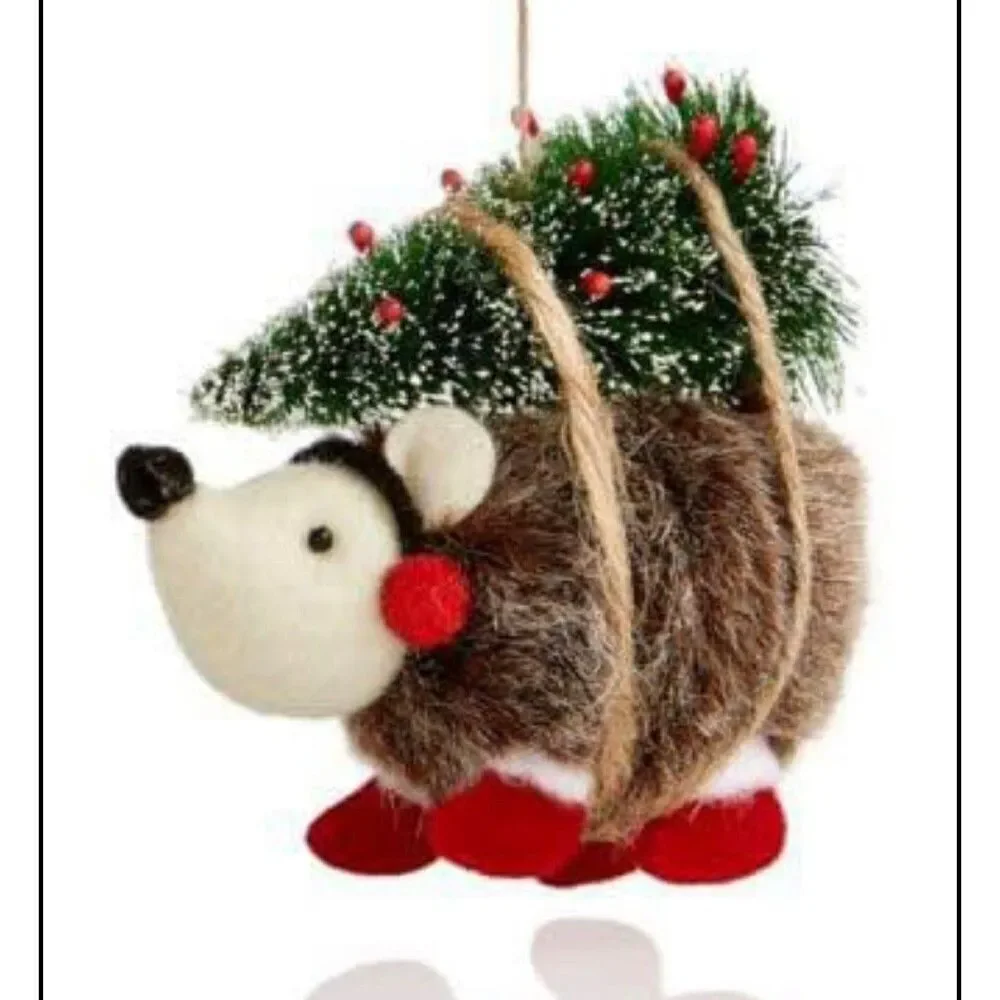 Holiday Lane Christmas Cheer Hedgehog with Christmas Tree Ornament